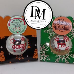Esferas Navideñas con Cajita