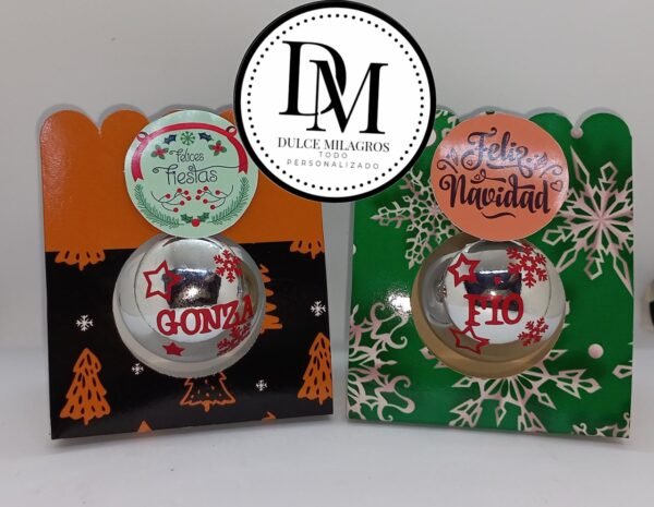 Esferas Navideñas con Cajita