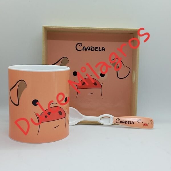 Taza + Bandeja + Cuchara - Imagen 3